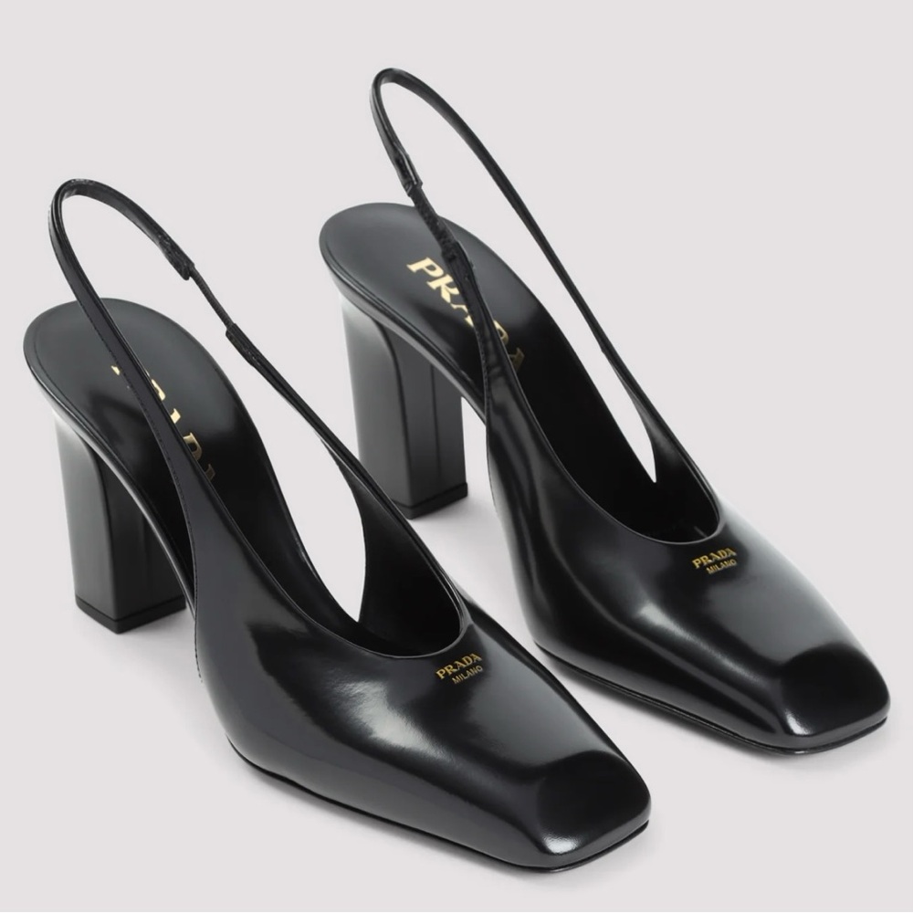 BNWT Prada Modellerie Square Toe Slingback Pump sz.39.5